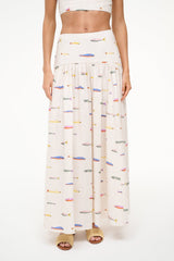 PROCIDA LINEN SKIRT POP SARDINES IVORY