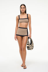 CANYON SWIM SKIRT TAUPE/BLACK
