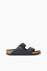 BIRKENSTOCK ARIZONA WOVEN EMBOSSED SANDAL BLACK