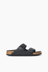 BIRKENSTOCK ARIZONA WOVEN EMBOSSED SANDAL BLACK