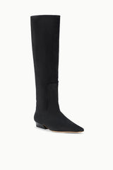 WALLY FLAT BOOT BLACK SUEDE