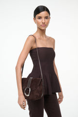 BELLA SADDLE BAG ESPRESSO SUEDE