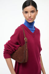 PINE SHOULDER BAG MAHOGANY SUEDE