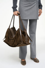 LARGE HAROLD BAG TRUFFLE SUEDE