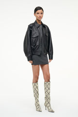 SEBASTIAN HIGH HEEL BOOT WHITE SNAKE