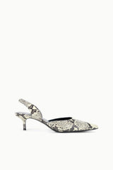 SEBASTIAN SLINGBACK WHITE SNAKE