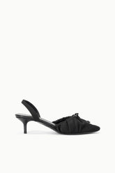 ALBA BALLET SLINGBACK BLACK SATIN