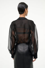 EVE SILK BODYSUIT BLACK