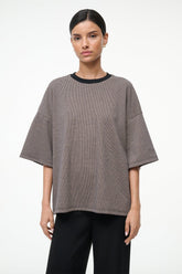 CAPSULE TOP HOUNDSTOOTH