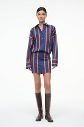 CYNTHIA DRESS RAILROAD STRIPE