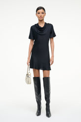 IRIS SILK DRESS BLACK