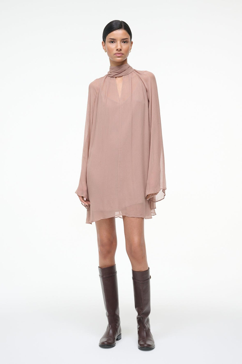 ESTHER MINI DRESS TAUPE