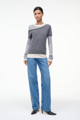 SERA SWEATER HEATHER GREY MULTI
