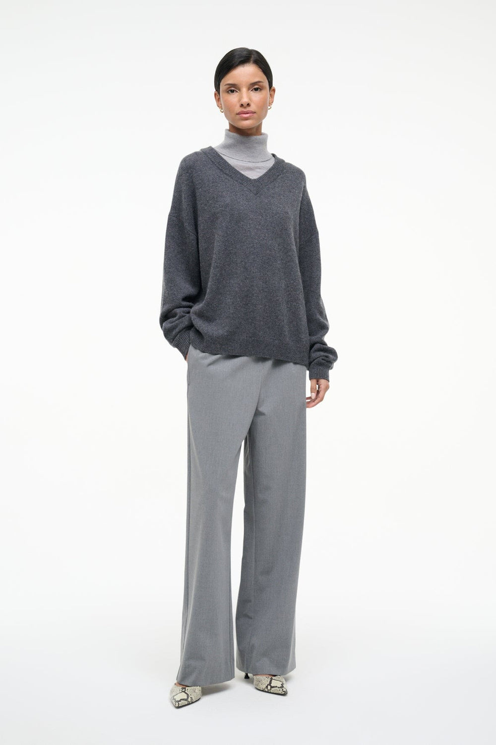 DORIS CASHMERE SWEATER CHARCOAL