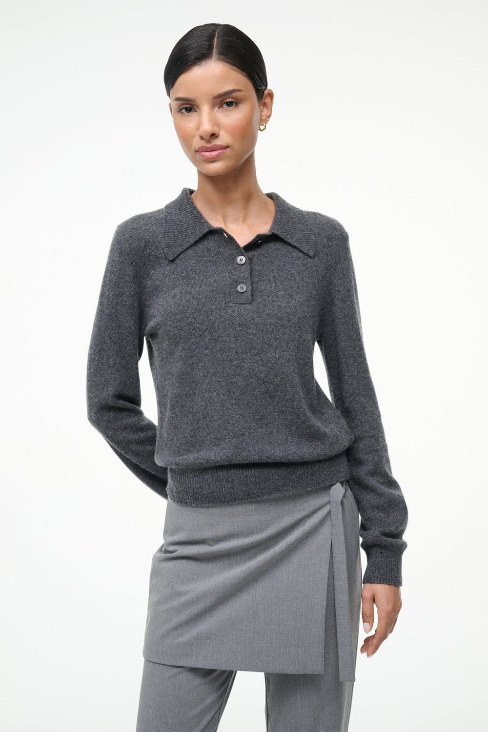 GEMMA CASHMERE SWEATER CHARCOAL