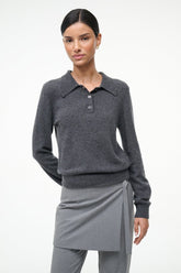 GEMMA CASHMERE SWEATER CHARCOAL