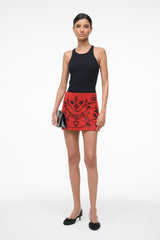 CREST SKIRT CAYENNE BEADED