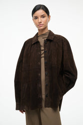 JOSETTE SUEDE SHIRT ESPRESSO