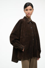 JOSETTE SUEDE SHIRT ESPRESSO