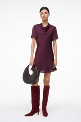 IRIS SILK DRESS SYRAH