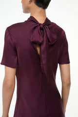 IRIS SILK DRESS SYRAH
