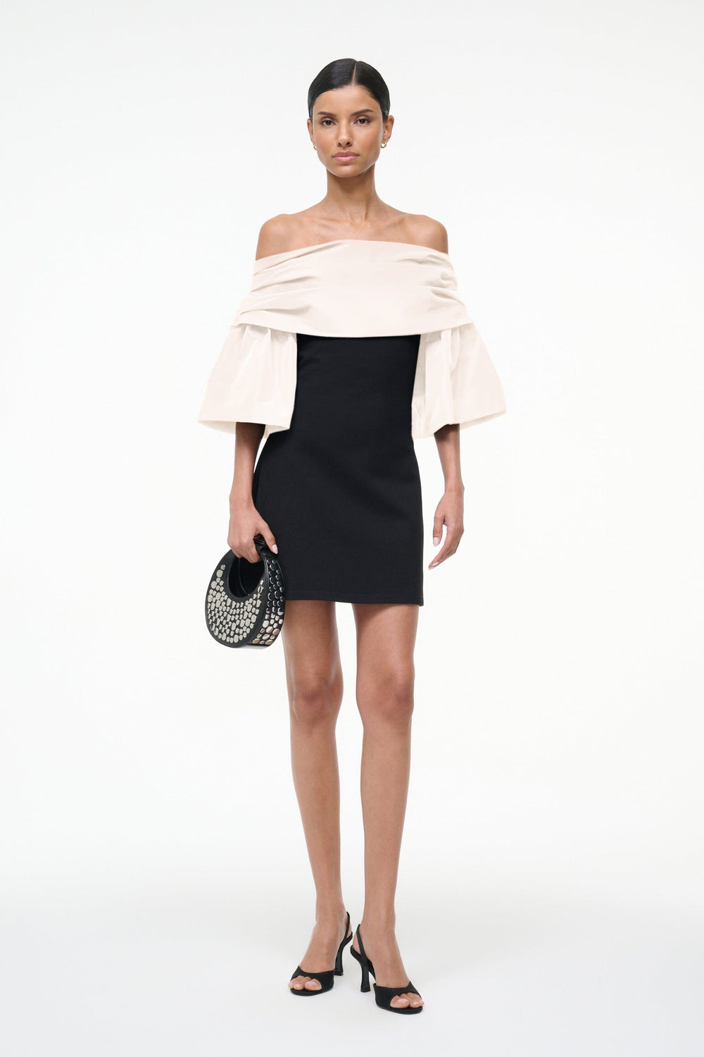 HARPER DRESS BLACK IVORY