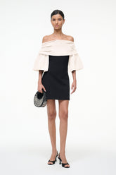 HARPER DRESS BLACK IVORY