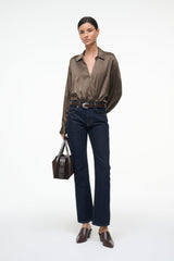 EVE SILK BODYSUIT TAUPE