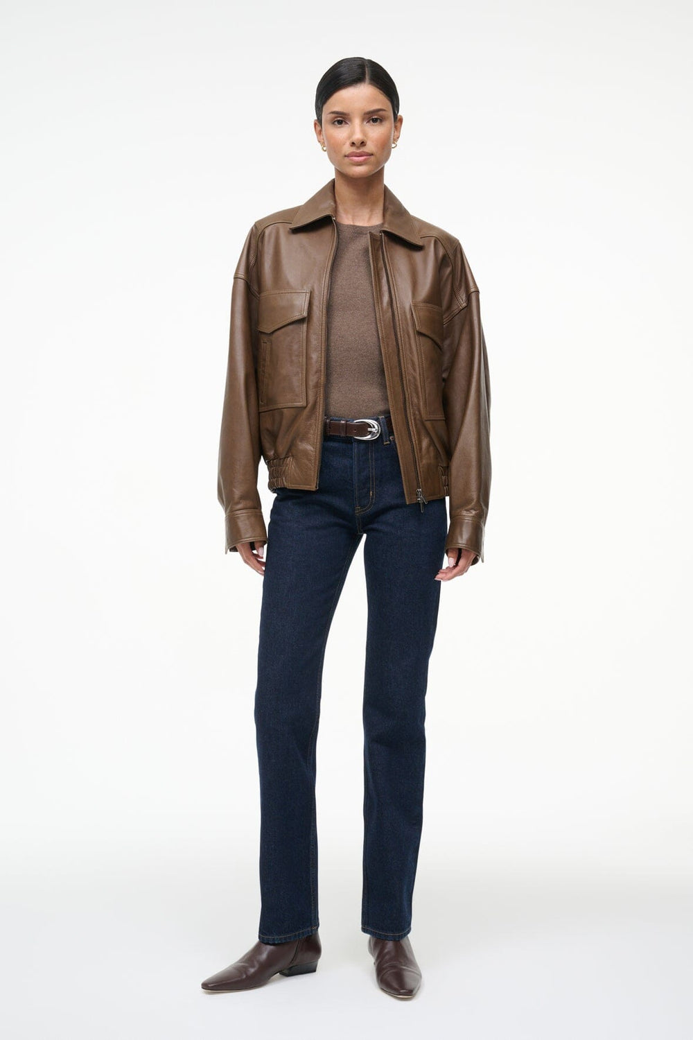 EUGENE LEATHER JACKET TRUFFLE