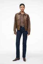 EUGENE LEATHER JACKET TRUFFLE