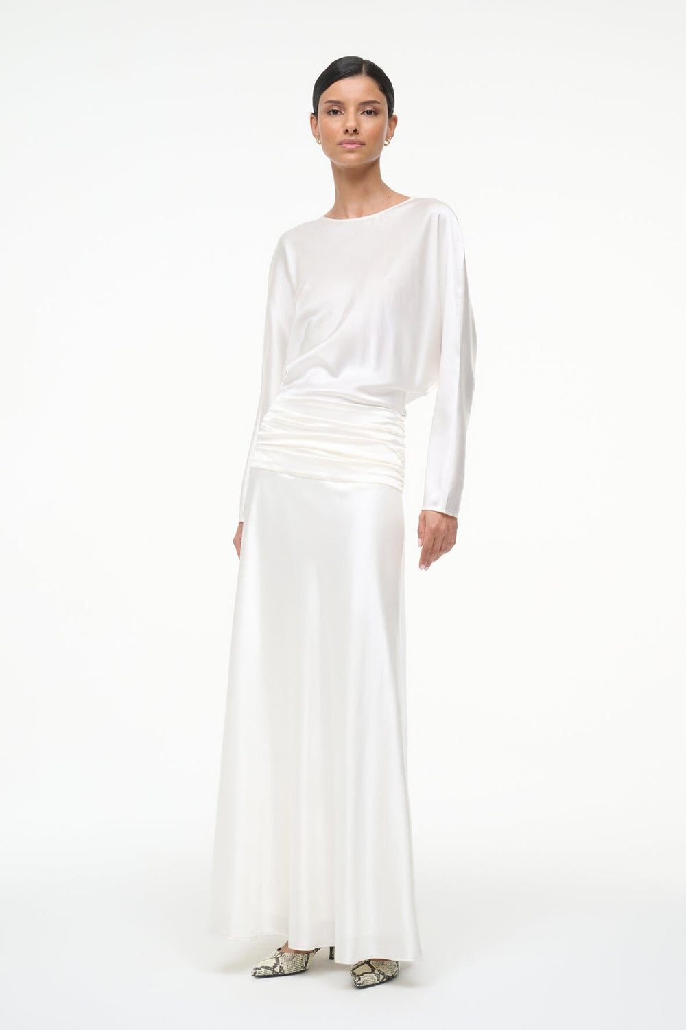 FREDA SILK DRESS IVORY