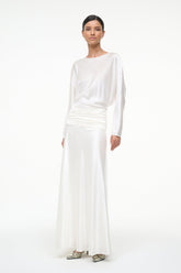FREDA SILK DRESS IVORY