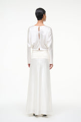 FREDA SILK DRESS IVORY