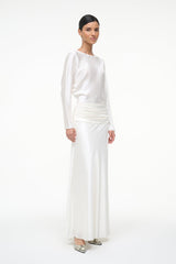 FREDA SILK DRESS IVORY