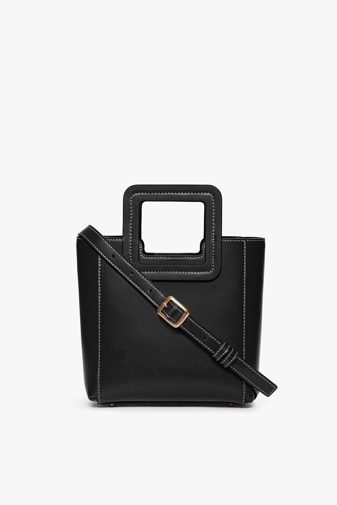 MINI SHIRLEY LEATHER BAG BLACK