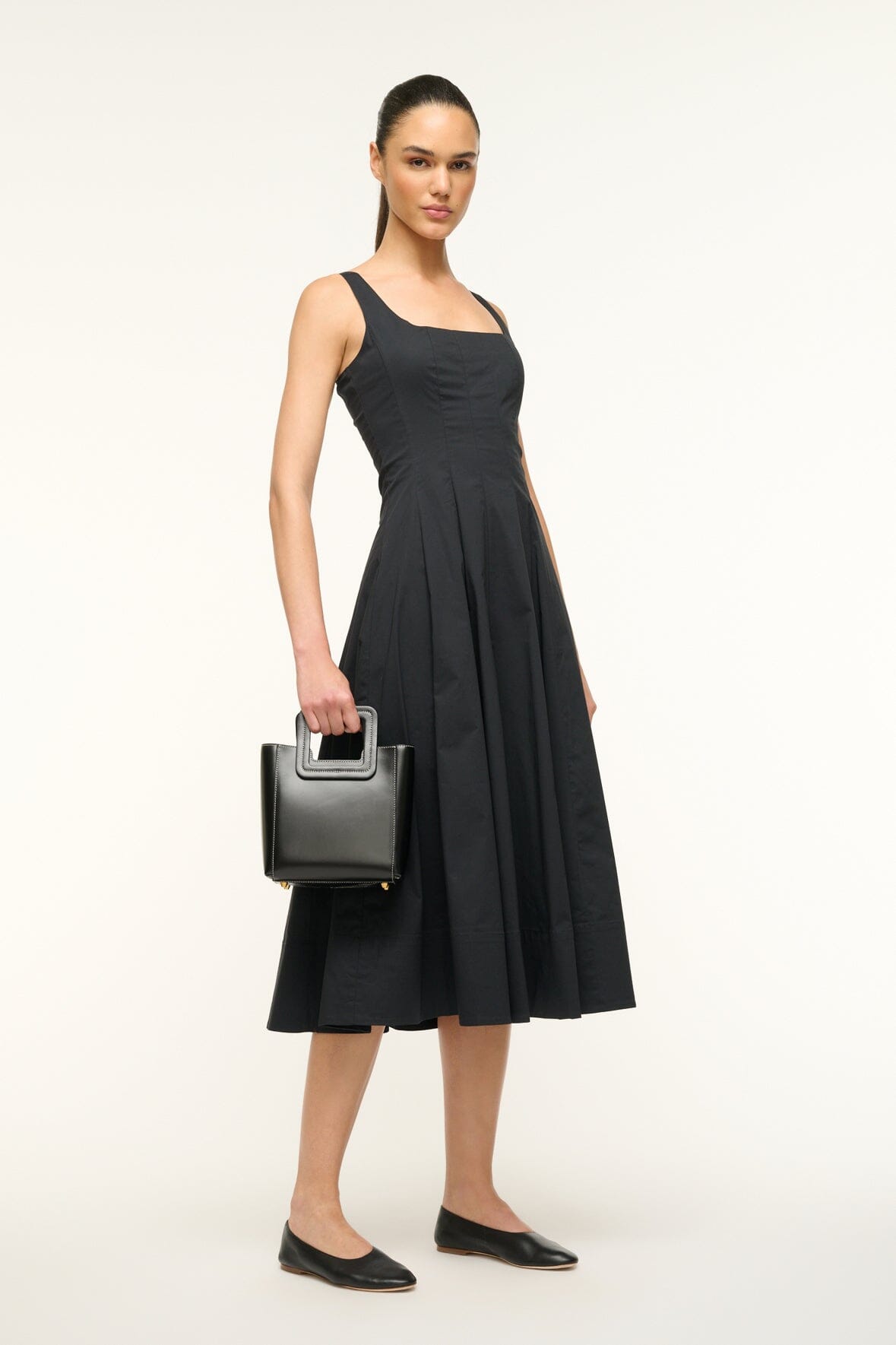MINI SHIRLEY LEATHER BAG BLACK