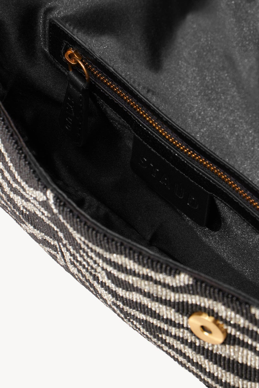 TOMMY BEADED BAG BLACK WHITE