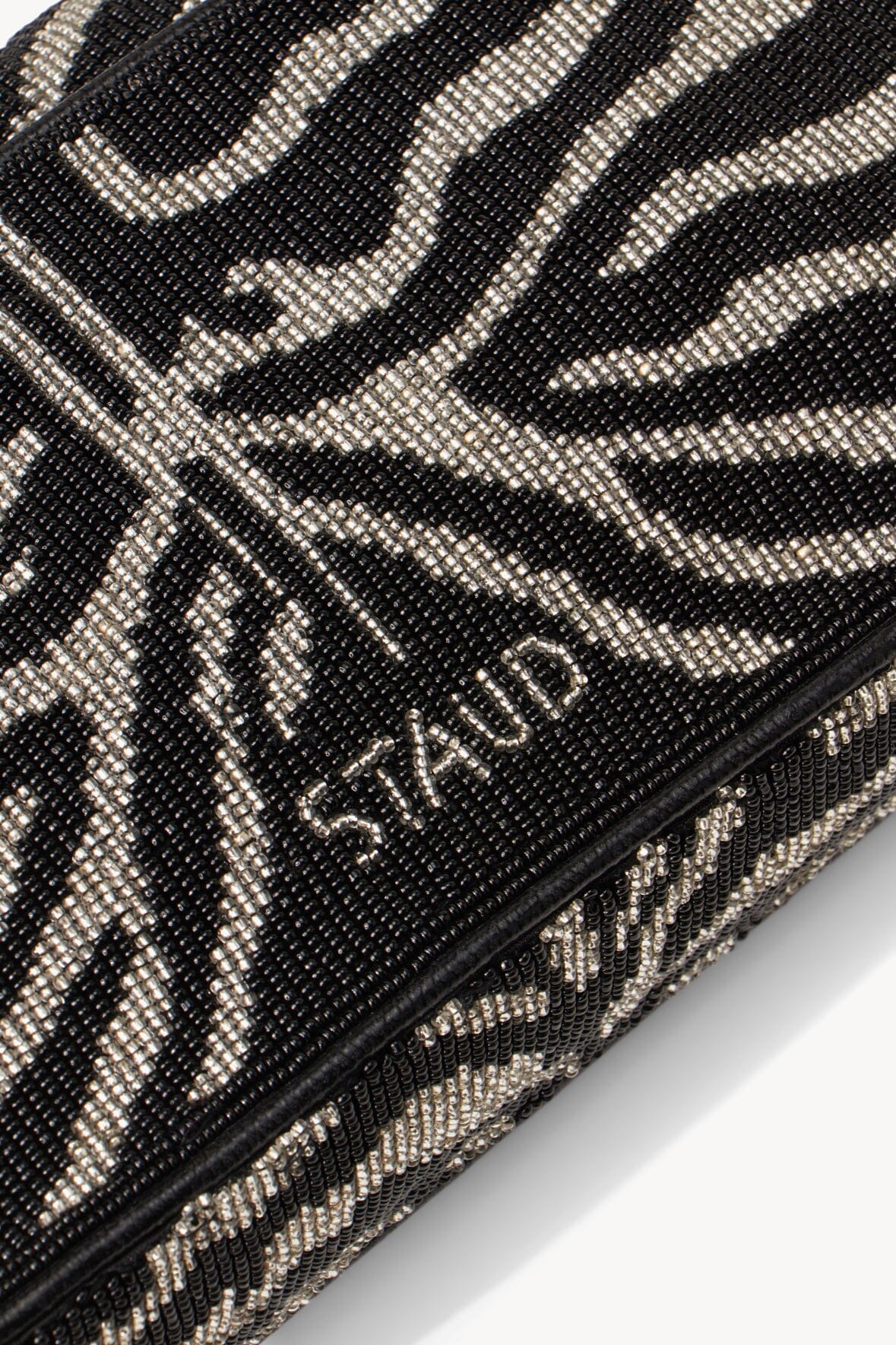 TOMMY BEADED BAG BLACK WHITE