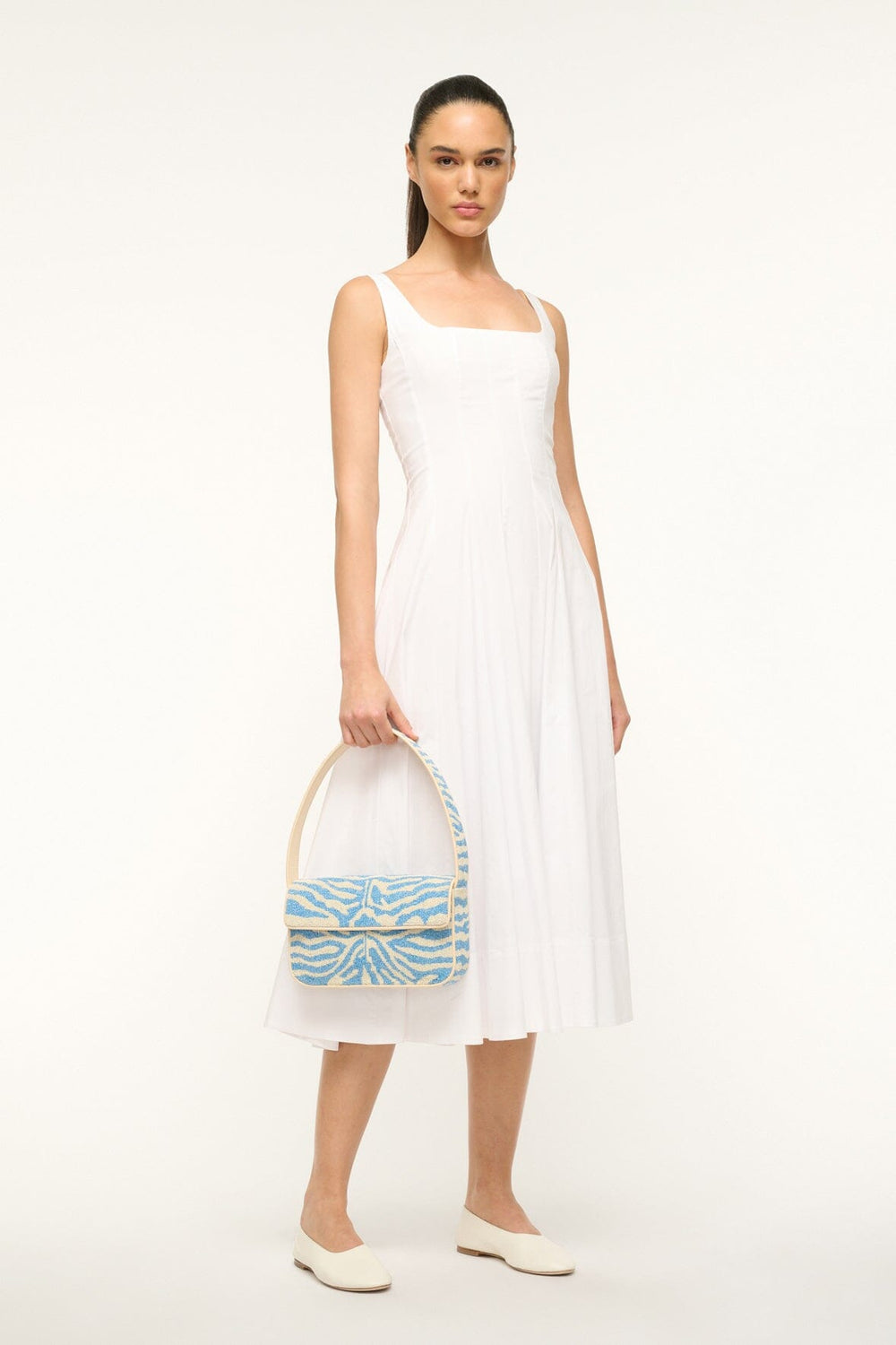 TOMMY BEADED BAG LIGHT BLUE CREAM
