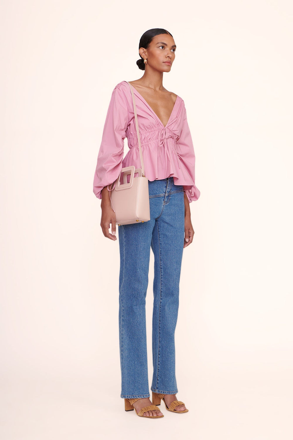 MINI SHIRLEY LEATHER BAG BLUSH
