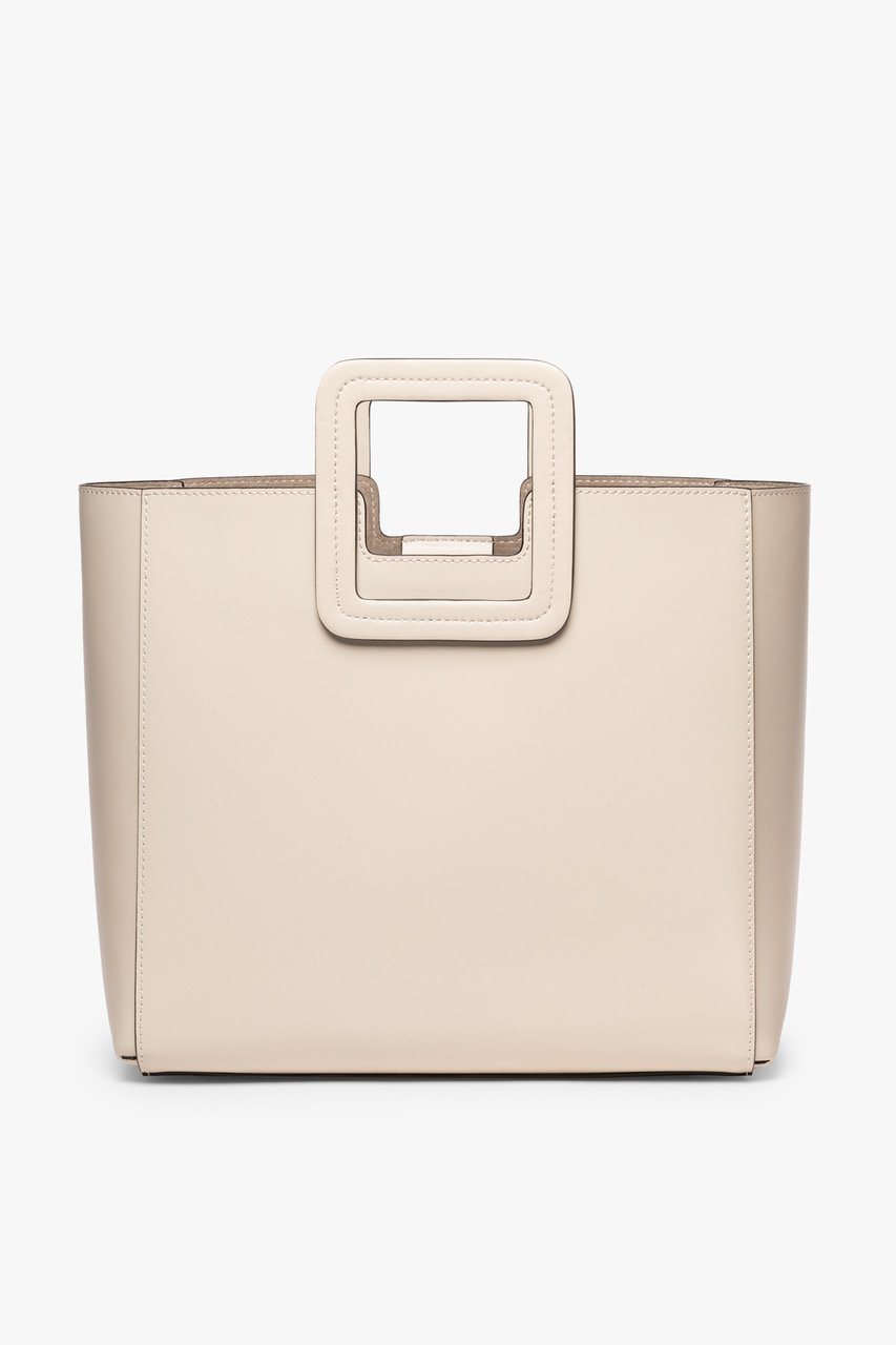 SHIRLEY LEATHER TOTE BAG CREAM