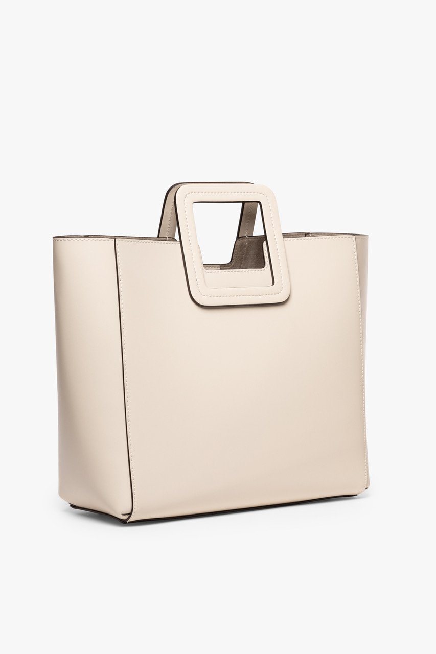 SHIRLEY LEATHER TOTE BAG CREAM