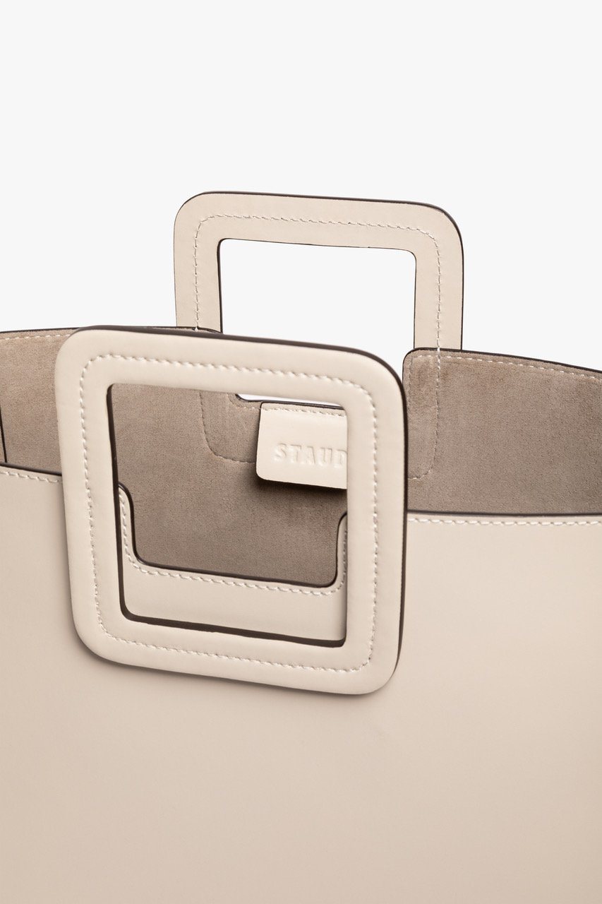 SHIRLEY LEATHER TOTE BAG CREAM
