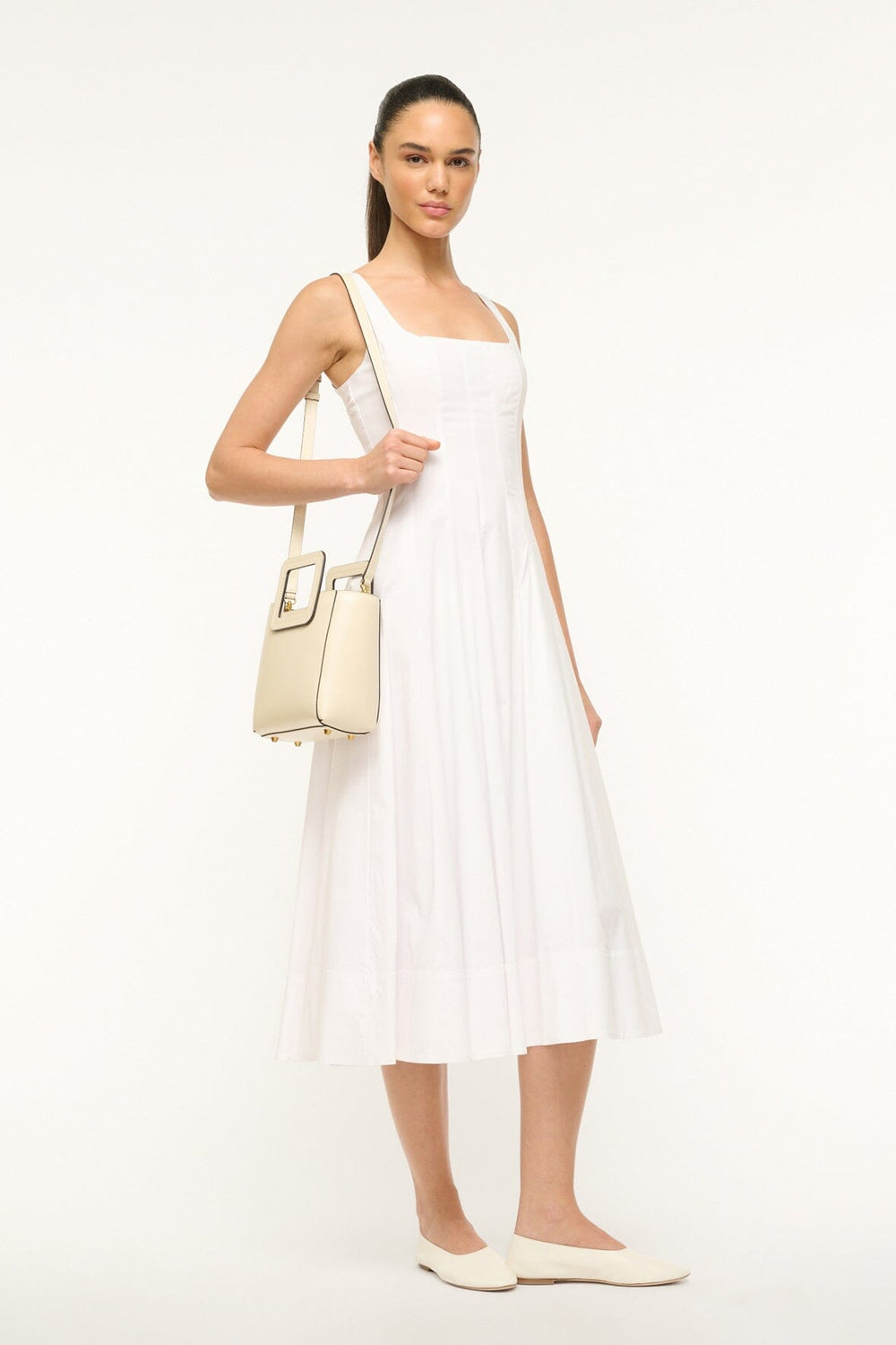 MINI SHIRLEY LEATHER BAG CREAM
