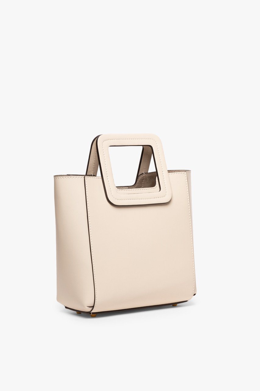 MINI SHIRLEY LEATHER BAG CREAM