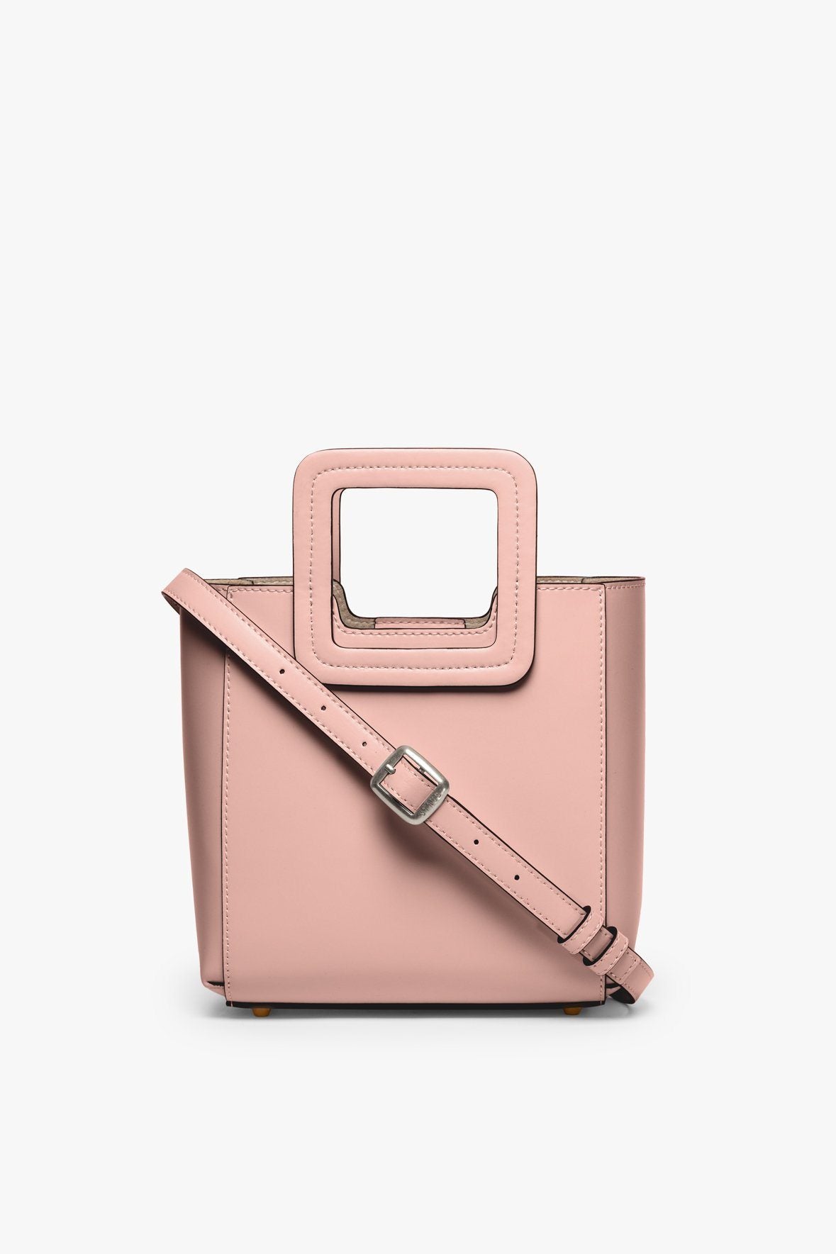 MINI SHIRLEY LEATHER BAG DARK BLUSH
