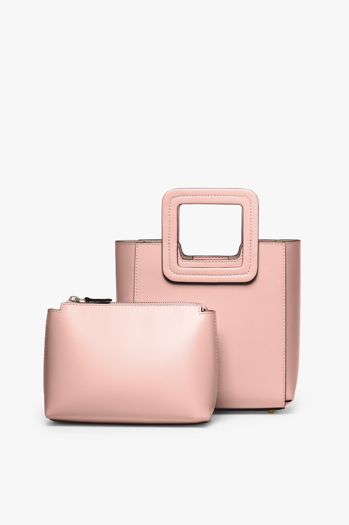 MINI SHIRLEY LEATHER BAG DARK BLUSH