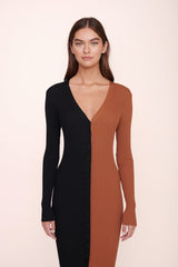 SHOKO SWEATER TAN BLACK