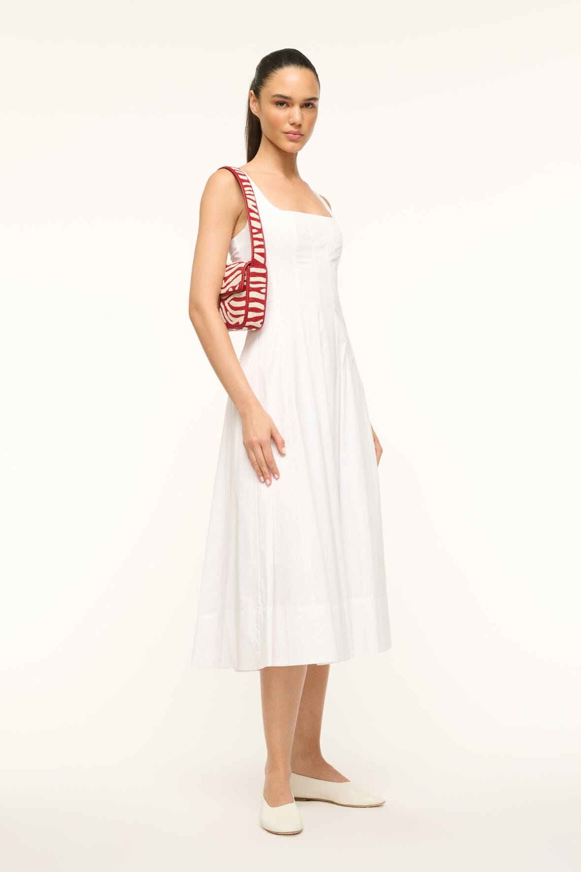 TOMMY BEADED BAG SCARLET WHITE