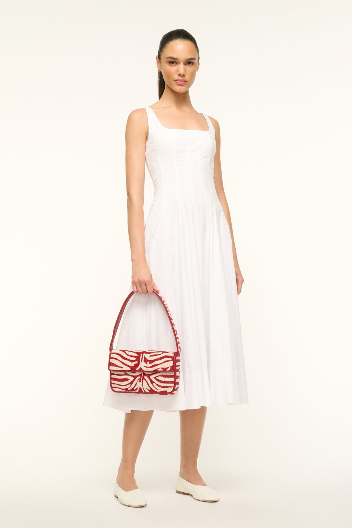 TOMMY BEADED BAG SCARLET WHITE
